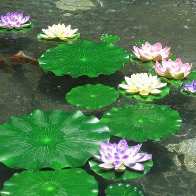 Marine Fish Tank - 2026 Artificial Water Lily Lotus Leaf