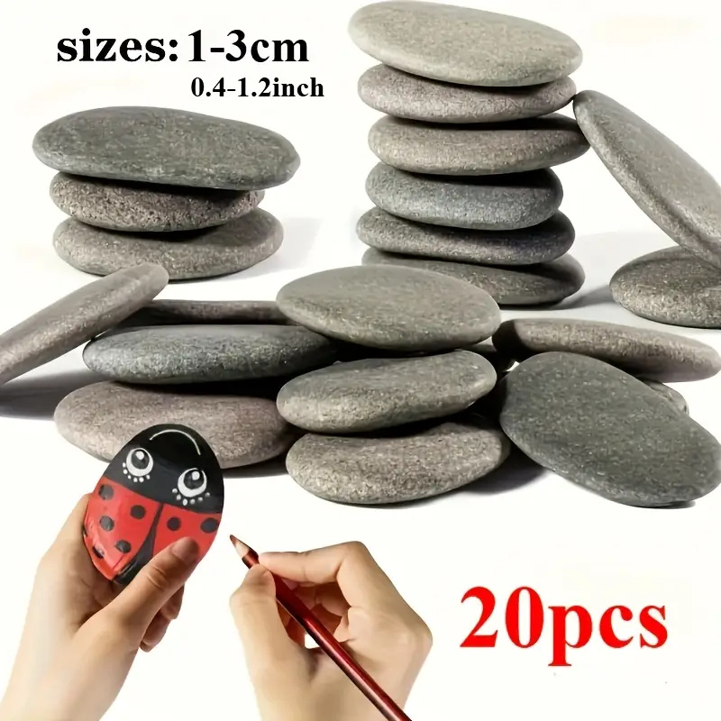 20Pcs Natural River Rocks Smoo - Marine Fish Tank ulasan dan harga