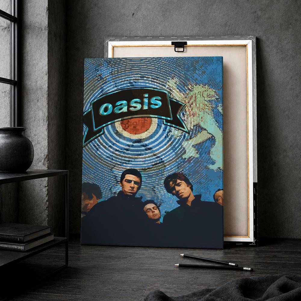 O-Oasis Rock Band Album Framed - Live Rock ulasan dan harga