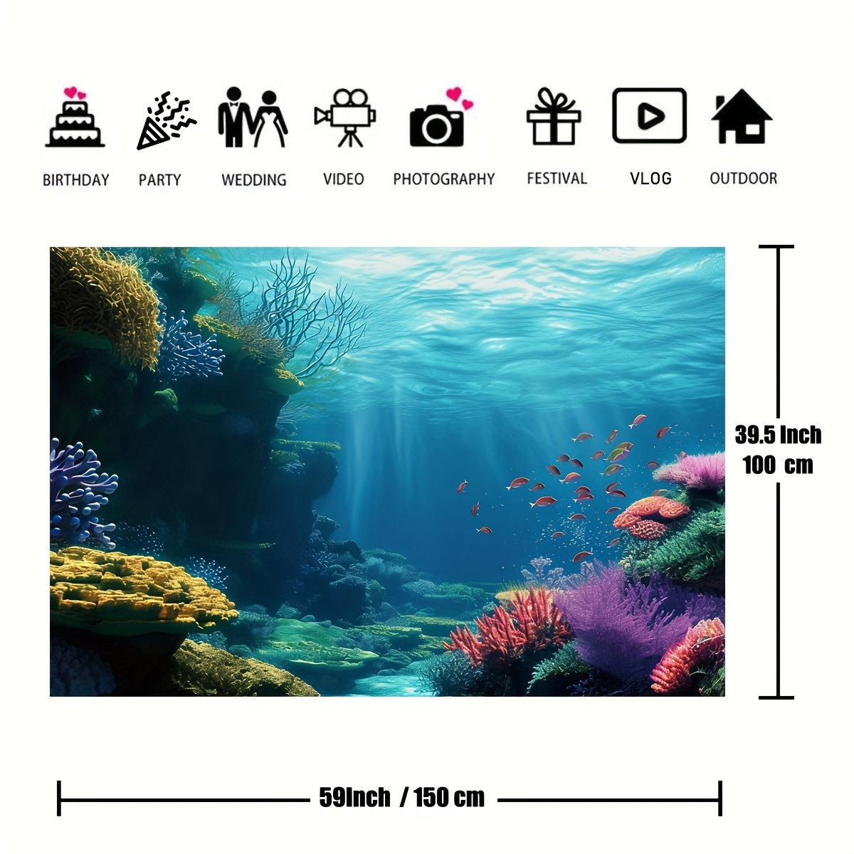 1pc Underwater Coral Reef Fish - Ocean Aquarium ulasan dan harga